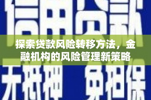 弥陀探索贷款风险转移方法，金融机构的风险管理新策略
