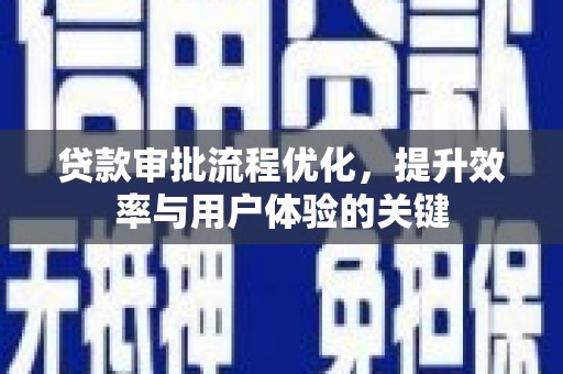 理县贷款审批流程优化，提升效率与用户体验的关键