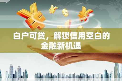 孝感白户可贷，解锁信用空白的金融新机遇