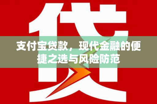 芒市支付宝贷款，现代金融的便捷之选与风险防范