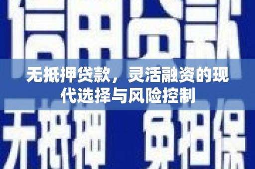 博乐无抵押贷款，灵活融资的现代选择与风险控制