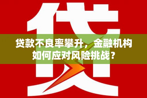 天水贷款不良率攀升，金融机构如何应对风险挑战？