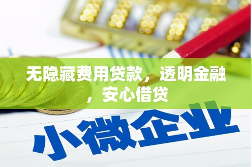 丰都无隐藏费用贷款，透明金融，安心借贷