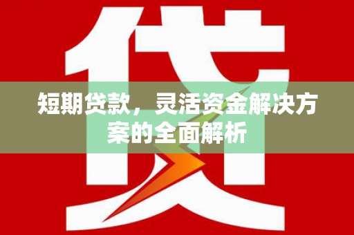 合浦短期贷款，灵活资金解决方案的全面解析